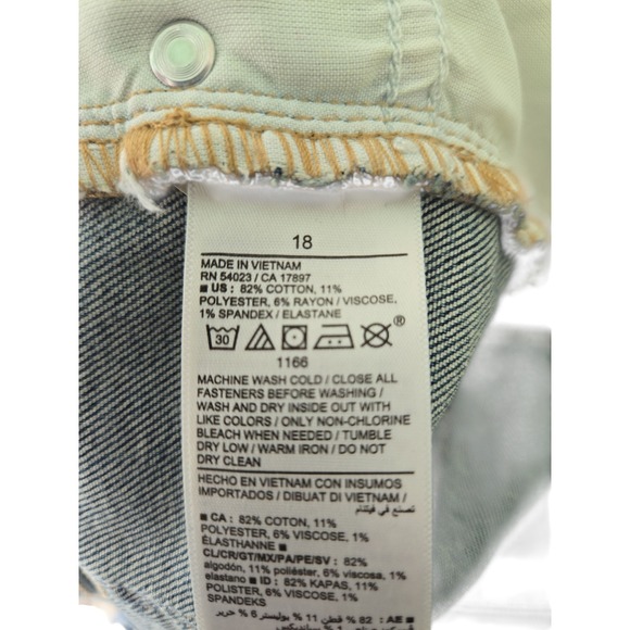 Old Navy Women's Rockstar Distressed Super Skinny Jeans Mid Rise Size 18‎ Denim - Picture 7 of 12